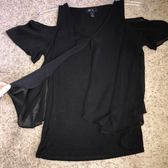 Tank top/off the shoulder black blouse - Picture 4 of 5